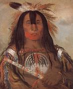 George Catlin Buffalo Bull-s Back Fat Oberhauptling des Blutstammes oil painting on canvas
